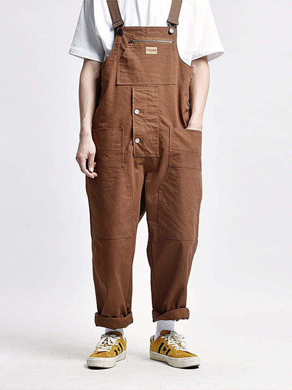 Men's Casual Multi-Pocket Cargo Overalls