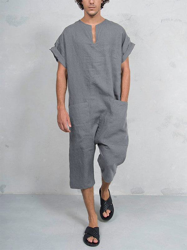 Men's Short Sleeve Jumpsuit