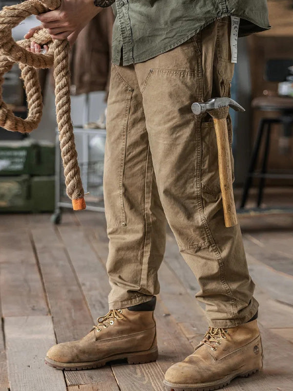 Men's American Washed Distressed Cargo Pants