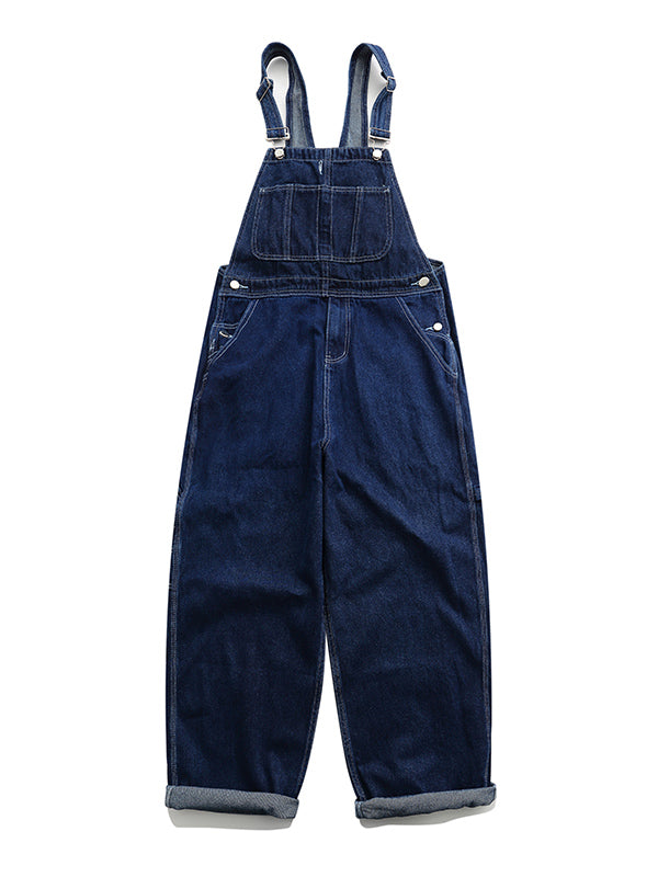 Vintage Large Pocket Denim Overalls