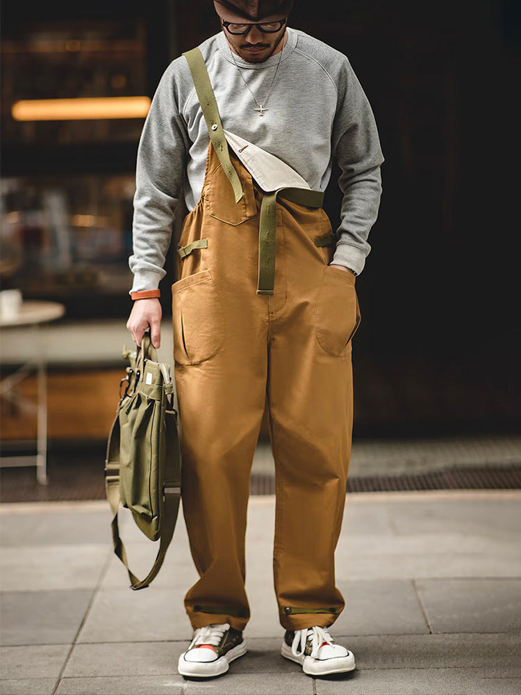 Men's Loose Stretch Overalls with Unique Pocket